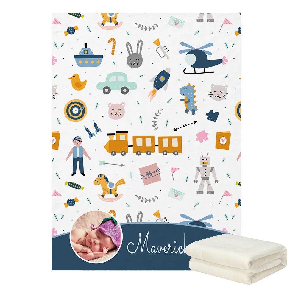 Custom Name Photo Blanket