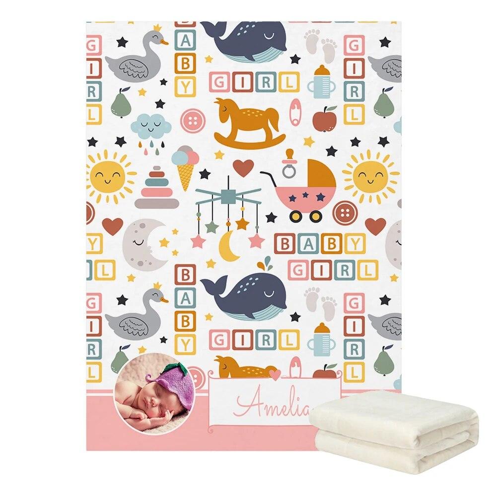 Custom Name Photo Blanket
