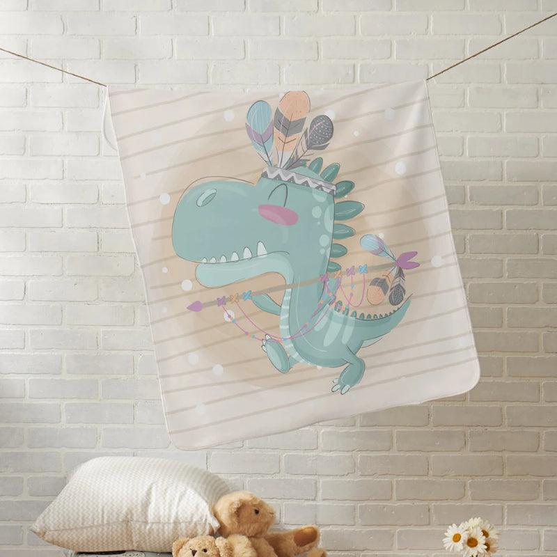 Customizable Dinosaur Fleece Blanket