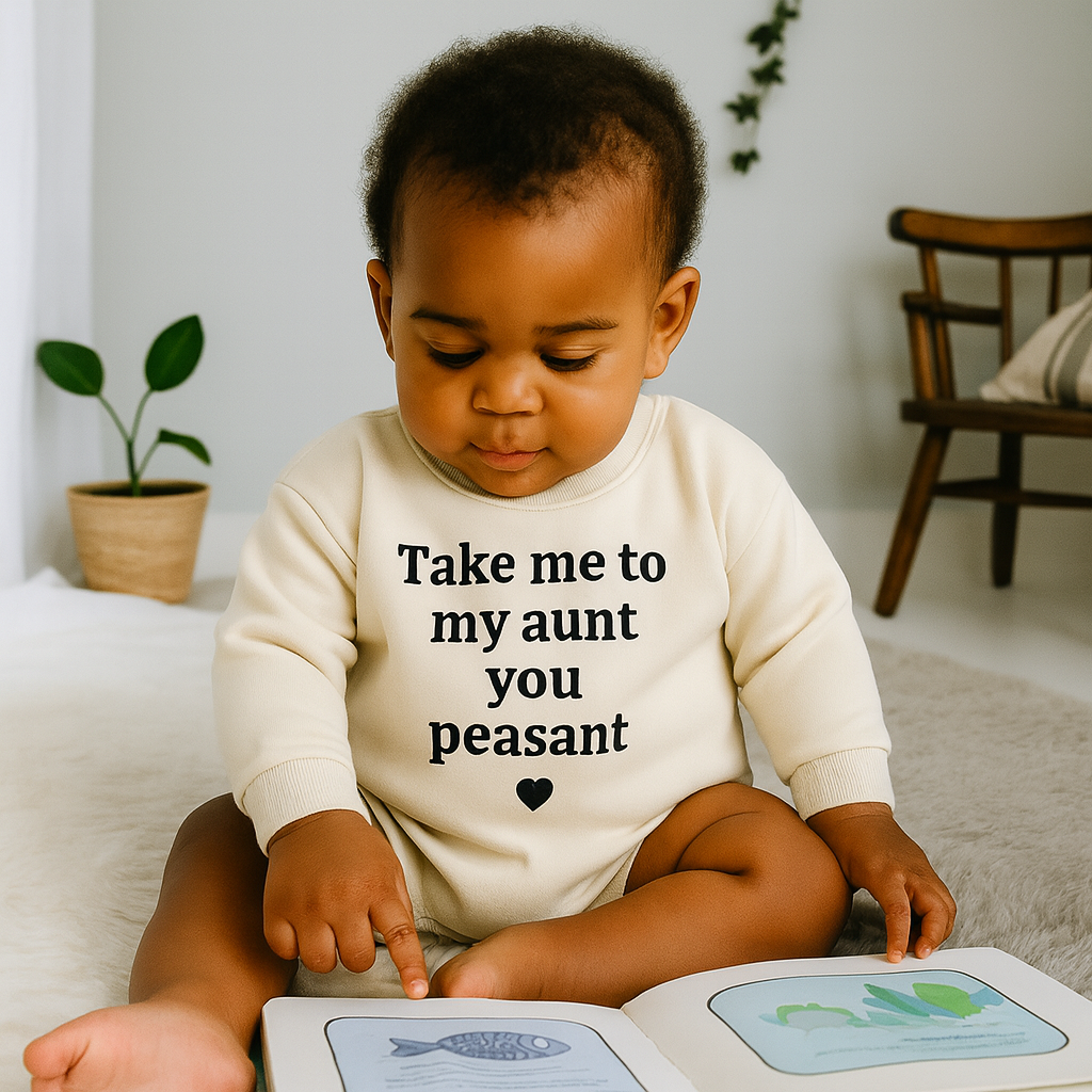 Take Me to My Aunt Baby Printed Bodysuit