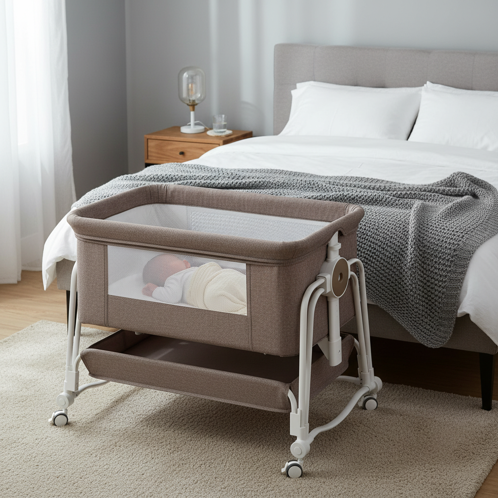 Baby 4 In 1 Bedside Sleeper Bassinet With Wheels