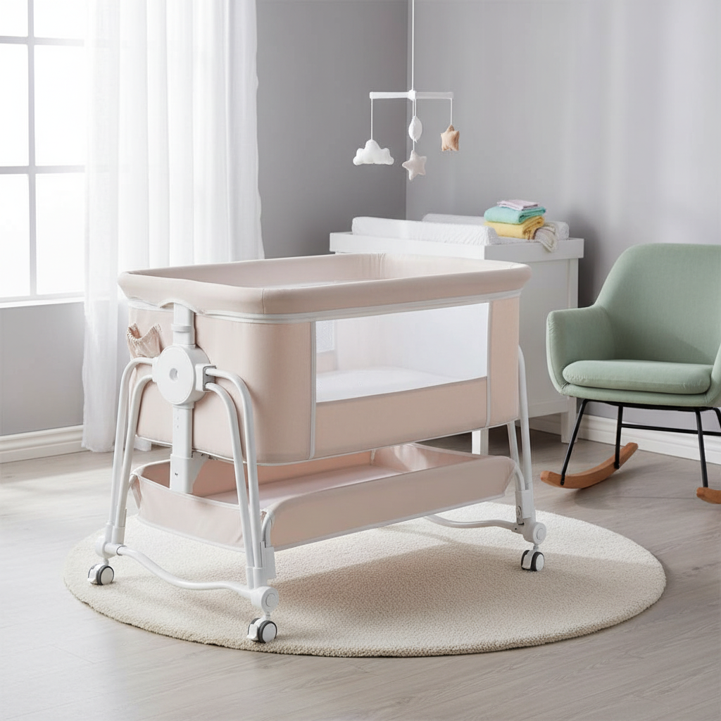 Baby 4 In 1 Bedside Sleeper Bassinet With Wheels