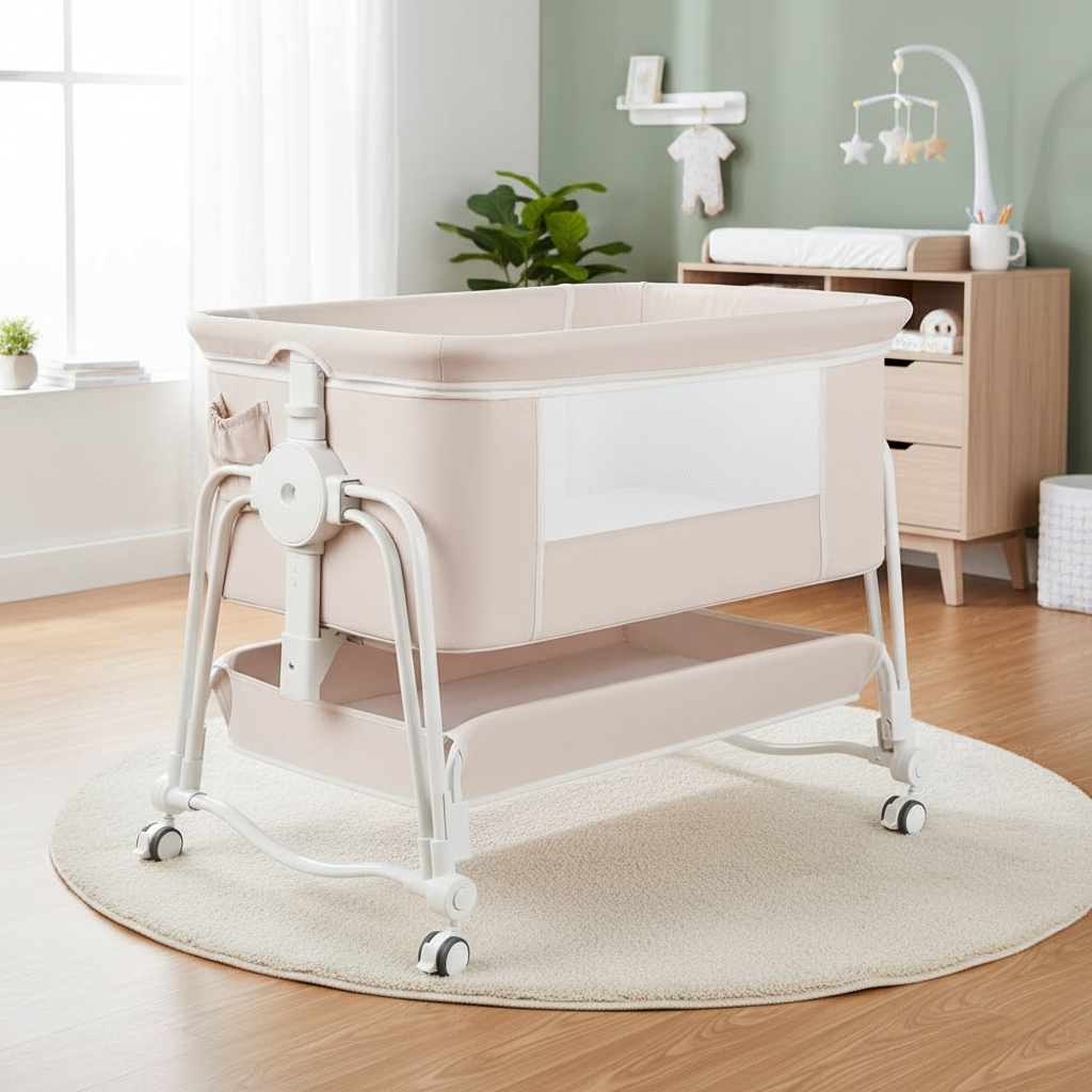 Baby 4 In 1 Bedside Sleeper Bassinet With Wheels