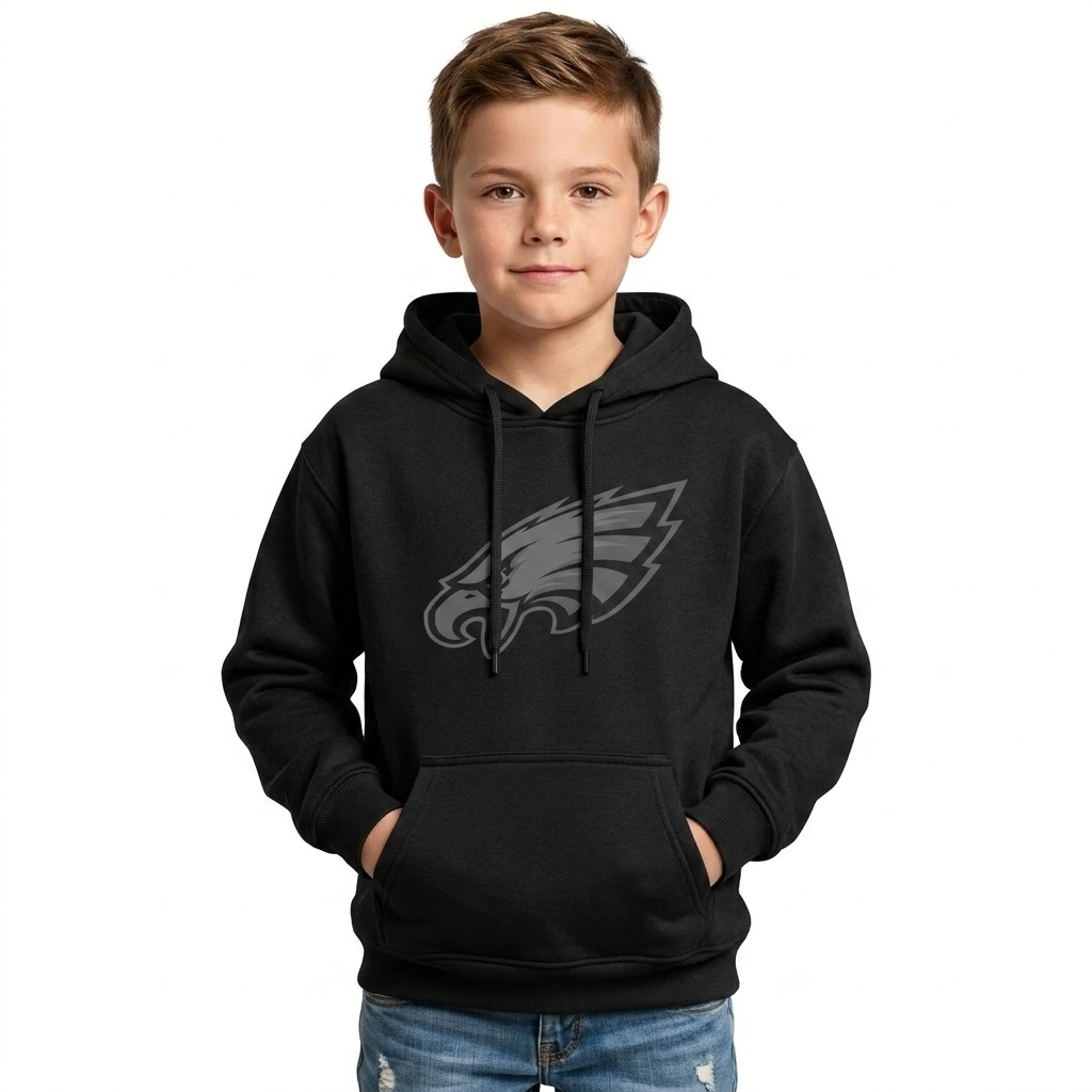 Philadelphia Eagles Back In Tone Pullover Kids Hoodie