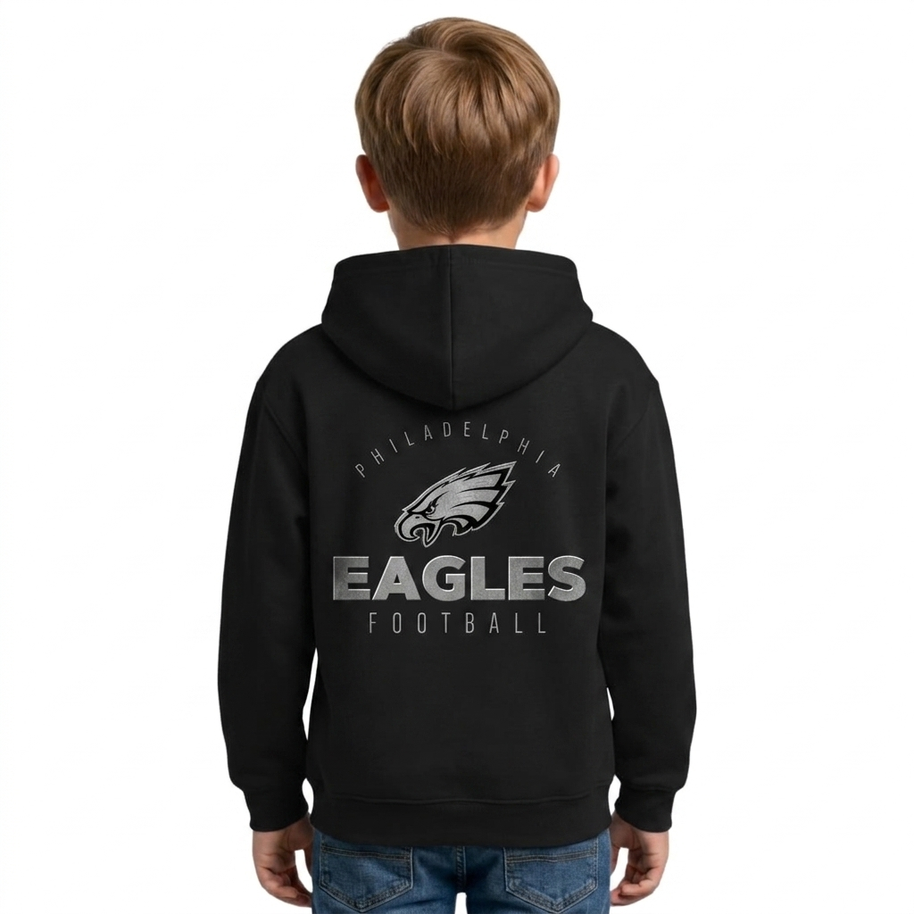 Philadelphia Eagles Back In Tone Pullover Kids Hoodie