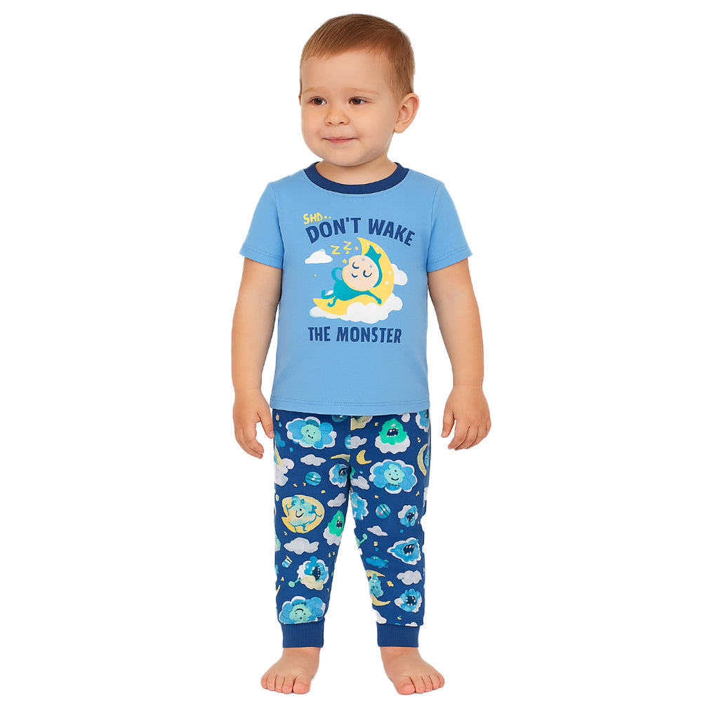 Light And Comfortable Graphic Printed Snug Fit Pajamas
