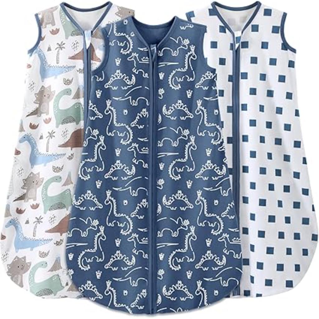 Sleeveless Baby Sleep Sacks Of 3 Pack 0.5 TOG