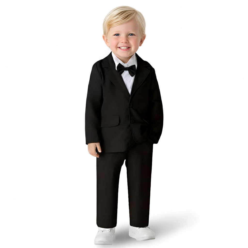 Boys Two Piece Gentleman Suit With Bow Tie And Trousers