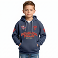 Philadelphia Phillies Kids Baseball Fan Printed Waffle Quarter Zip Hoodie EST 1883