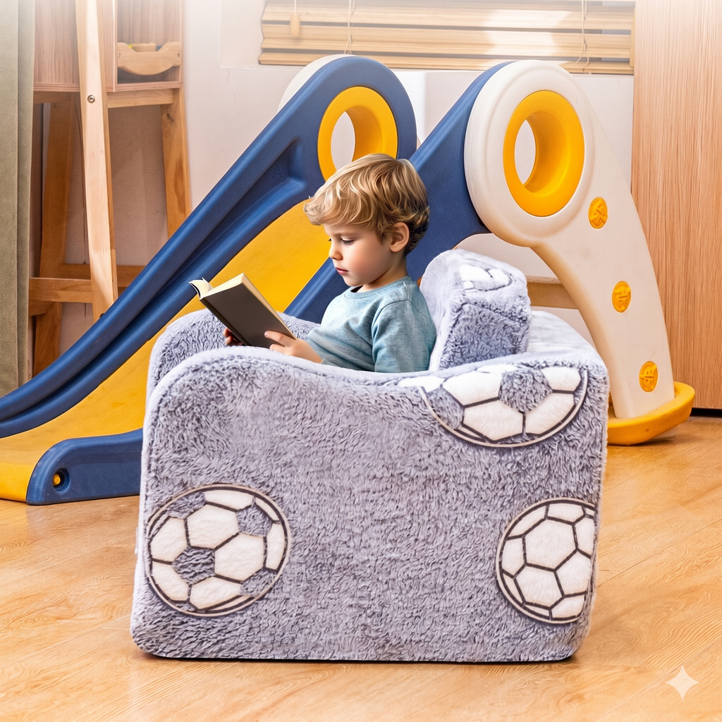 Kids Convertible Sofa Bed With Soft Memory Foam Cushion