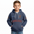 Cleveland Cavaliers EST 1970 Kids Baseball Fan Printed Waffle Quarter Zip Hoodie