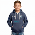 Charlotte Hornets EST 1988 Kids Baseball Fan Printed Waffle Quarter Zip Hoodie