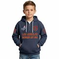 Los Angeles Dodgers EST 1883 Kids Baseball Fan Themed Waffle Quarter Zip Hoodie
