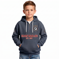 Miami Marlins EST 1993 Kids Baseball Fan Printed Waffle Quarter Zip Hoodie