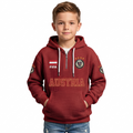 FIFA 2026 Austria Printed Waffle Quarter Zip Kids Football Fan Hoodie