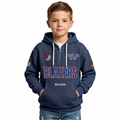 Portland Trail Blazers EST 1970 Kids Baseball Fan Printed Waffle Quarter Zip Hoodie