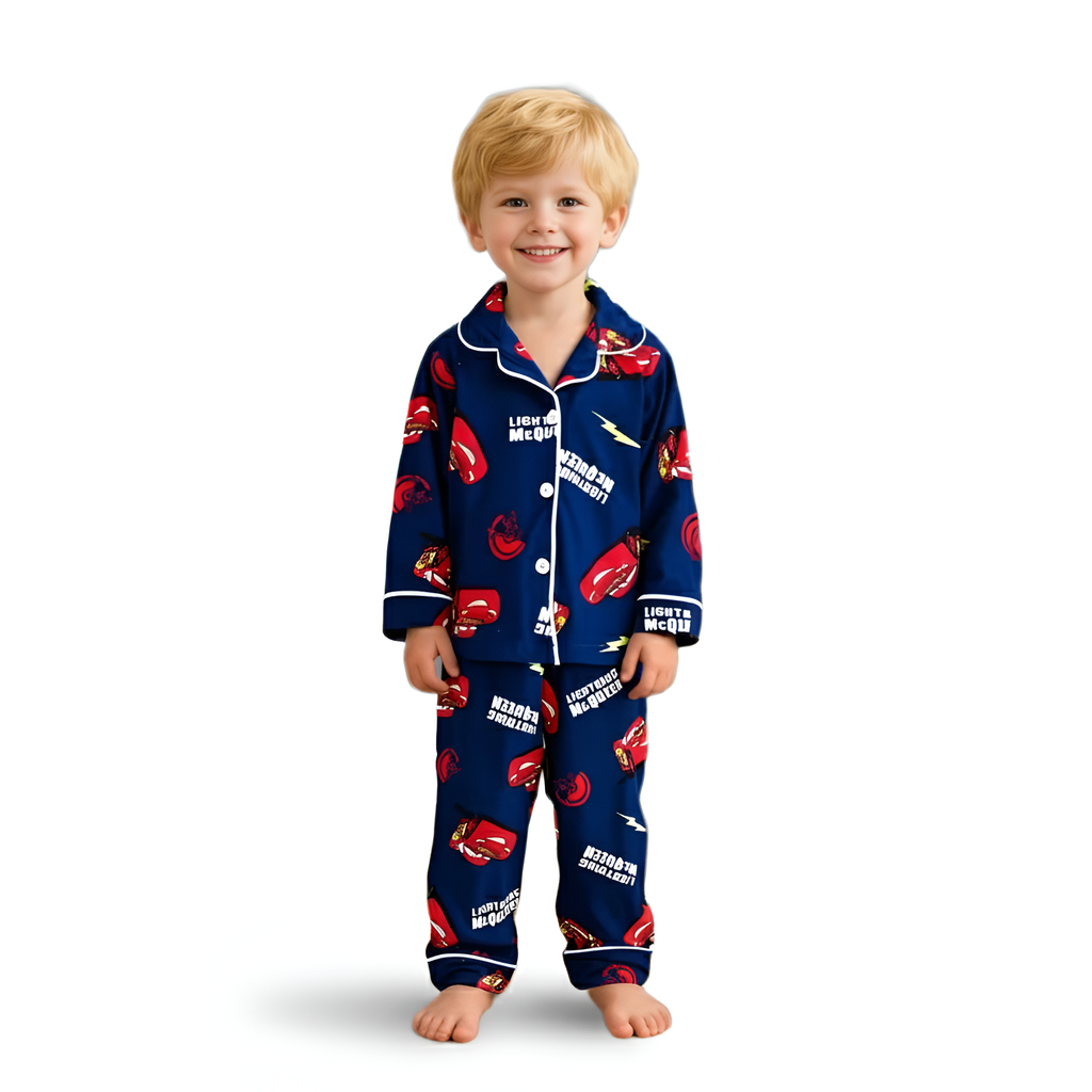 Boys Lightning McQueen Print Pajama Set