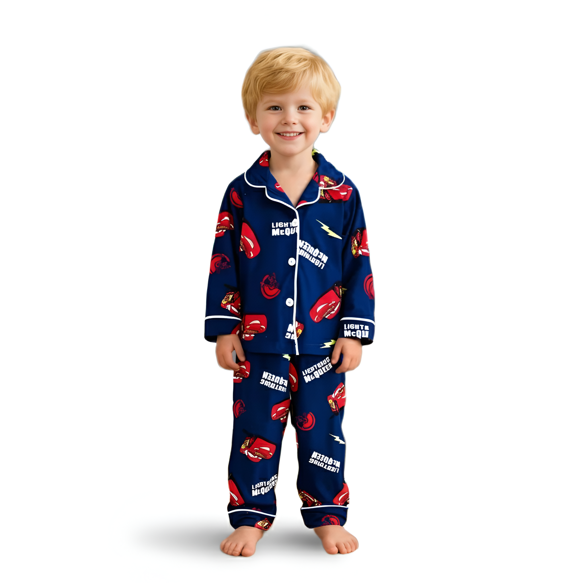 Boys Lightning McQueen Print Pajama Set