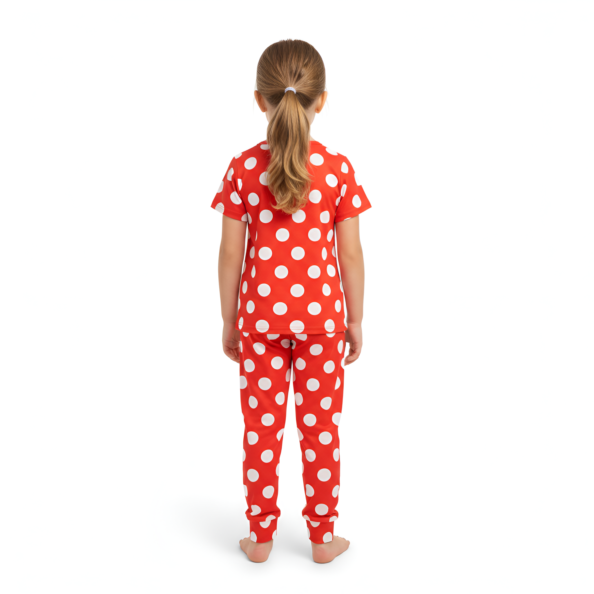 Minnie Cartoon Polka Dot Kids Pajama Set