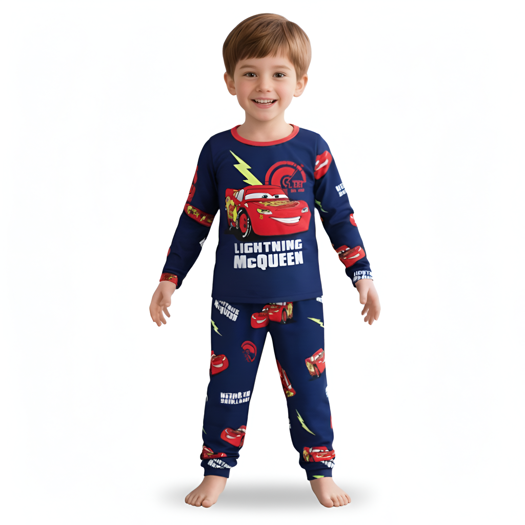 Kids Animated Racing Themed Pajama Outfit