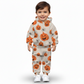 Pumpkin Print Hoodie Pants Set