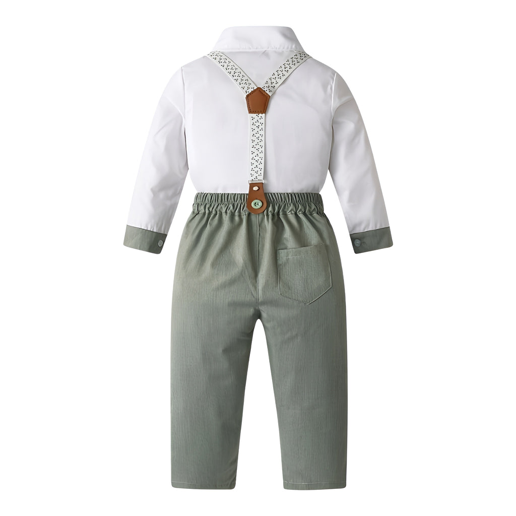 Boys Gentleman Party Suit With Bow Tie And Long Pants