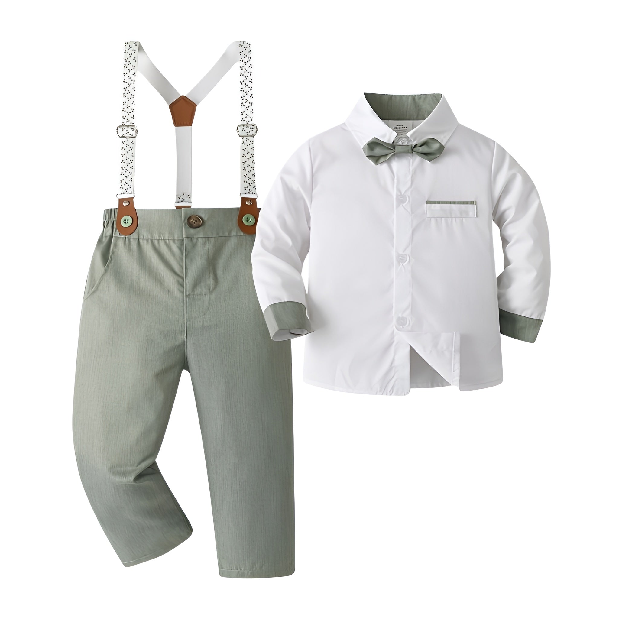 Boys Gentleman Party Suit With Bow Tie And Long Pants