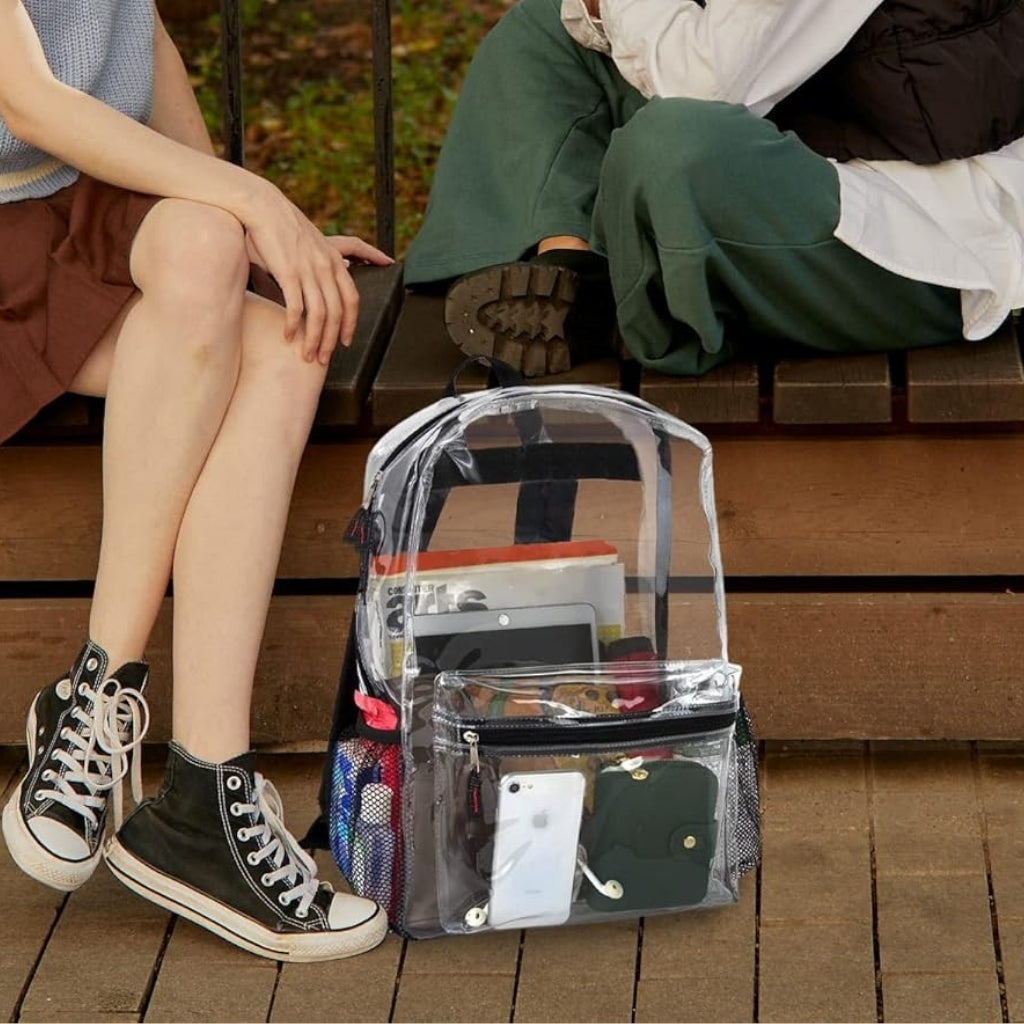 Heavy Duty With Padded Straps Clear Backpack