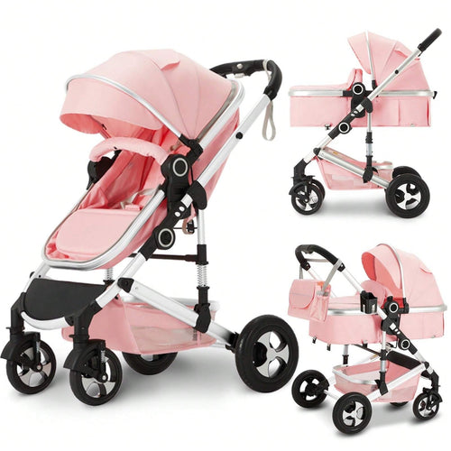 2 in 1 Convertible Infant Stroller With Folding High Landscape