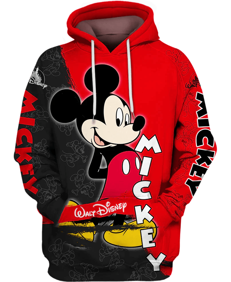 Mickey Mouse Print Hoodie