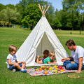 Kids Portable Teepee Tent DIY Playhouse With Canvas Design