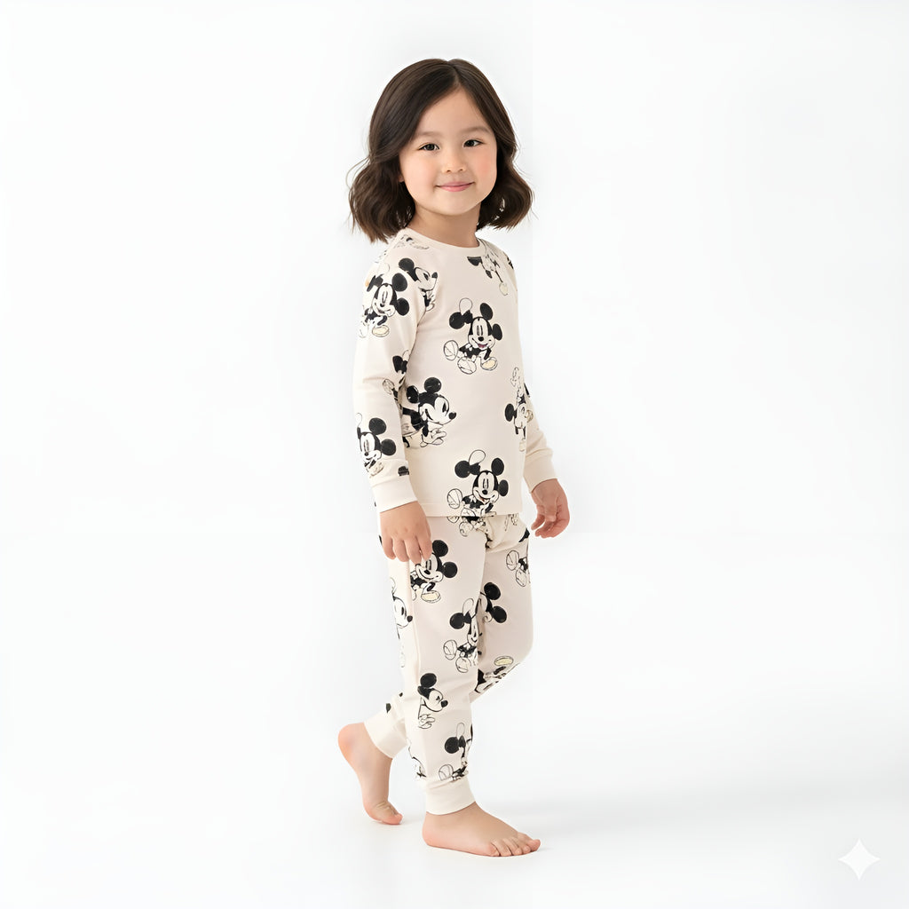 Mouse Printed Cotton Pajama Set