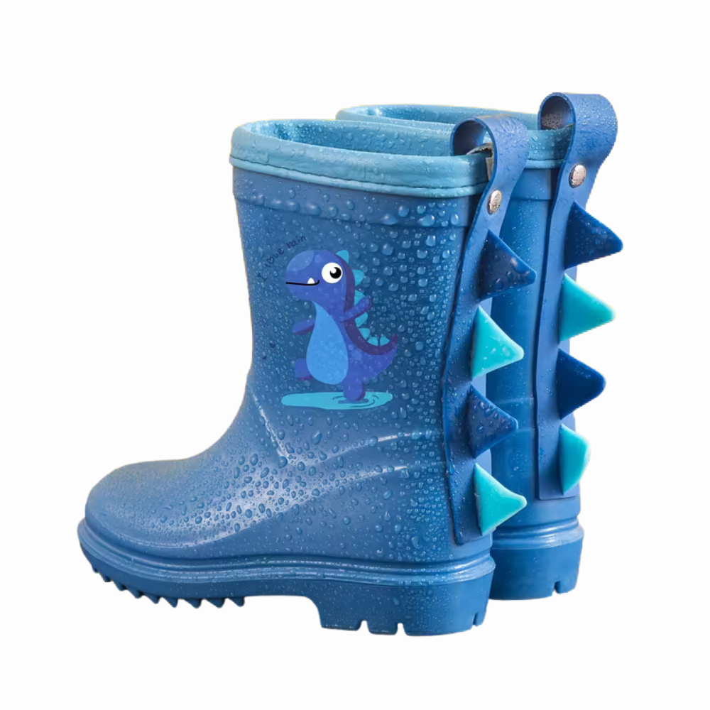 Dinosaur Theme Rain Boots With Spiky Design And Non Slip Sole