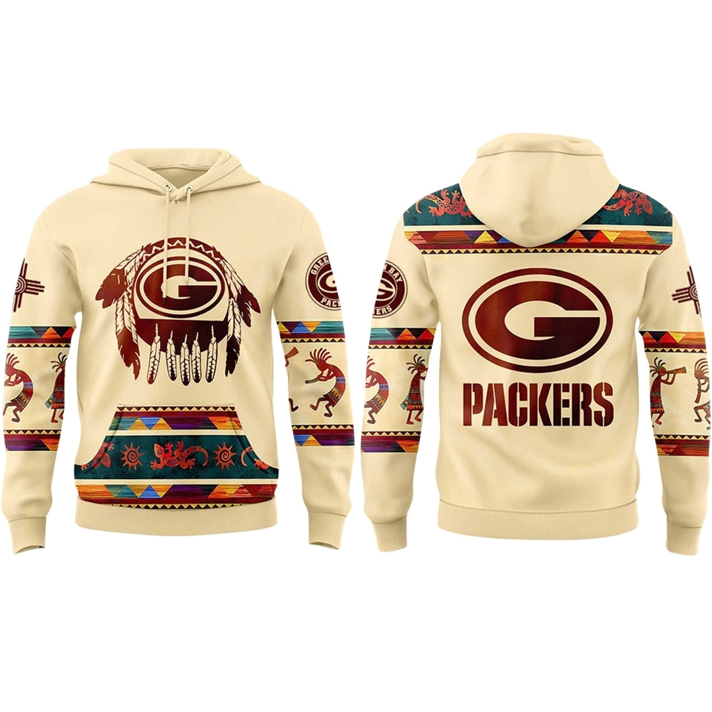 Green Bay Packers Football Themed Graphic Kids Hoodie