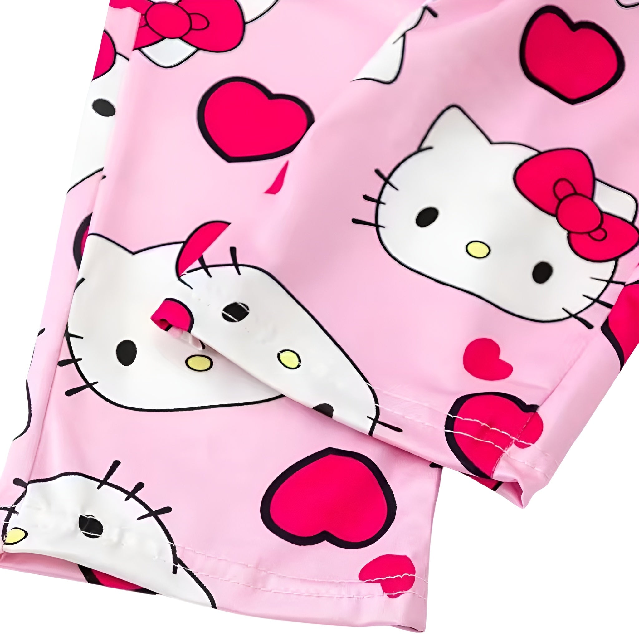 Girls Pajama Set With Kitty Design