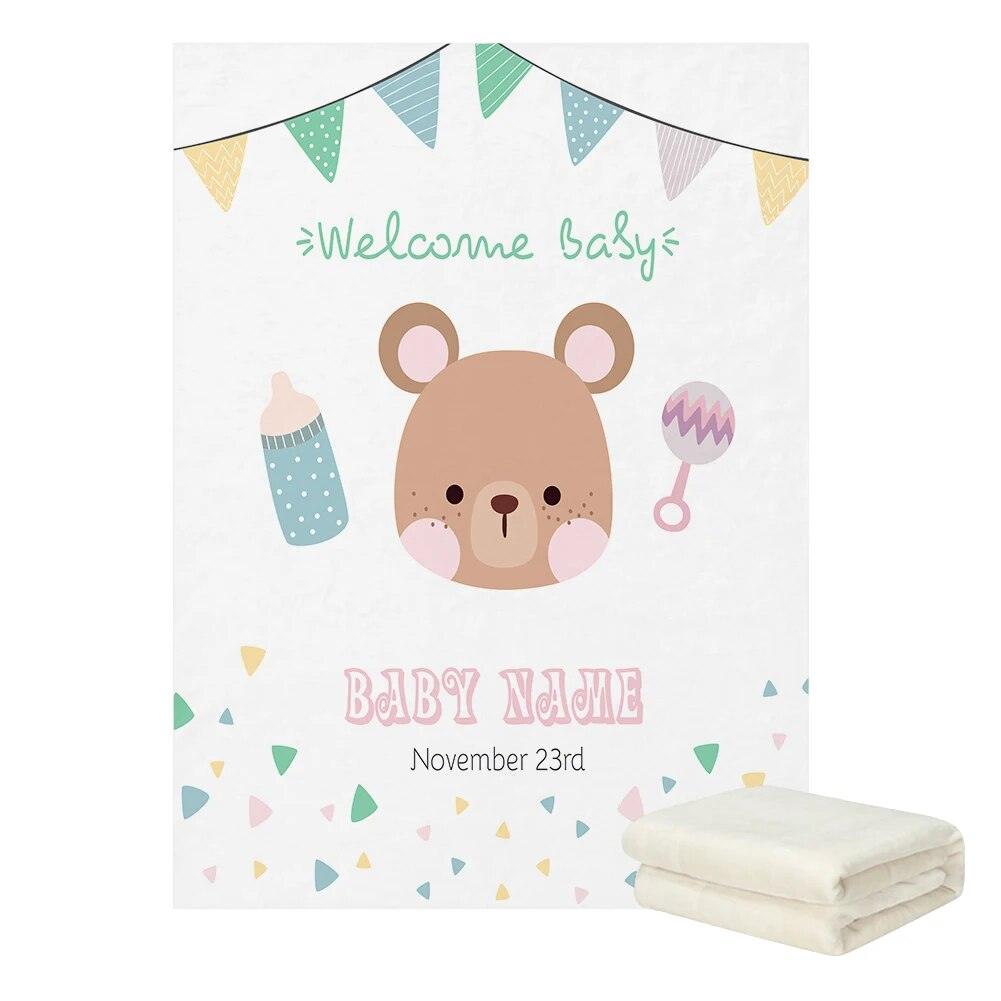 Personalized Animal Illustration Blanket