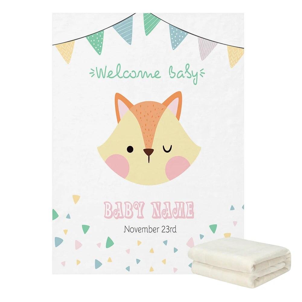 Personalized Animal Illustration Blanket