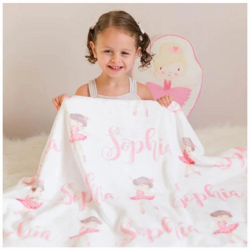 Custom Ballerina Name Blanket