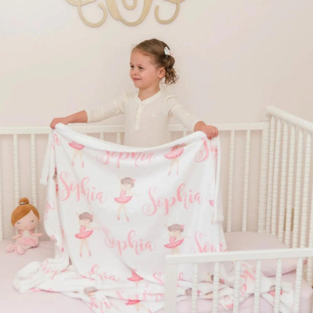 Custom Ballerina Name Blanket