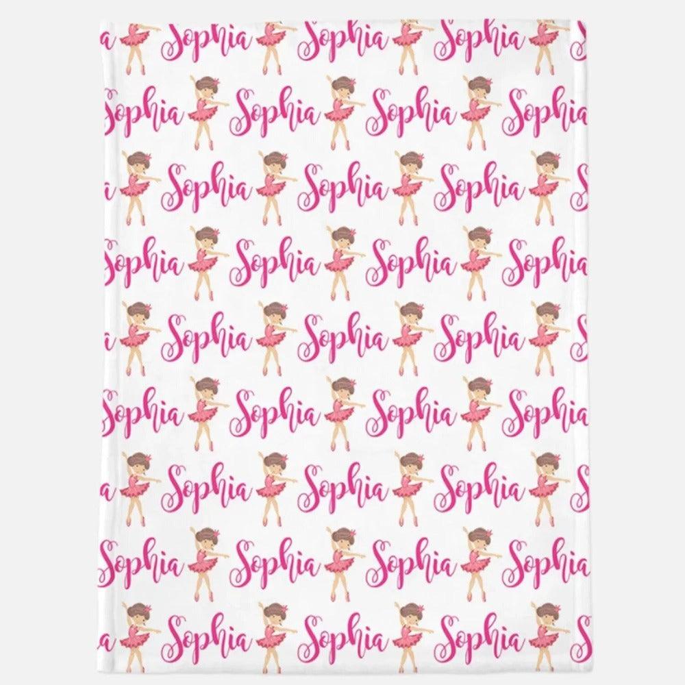 Custom Ballerina Name Blanket