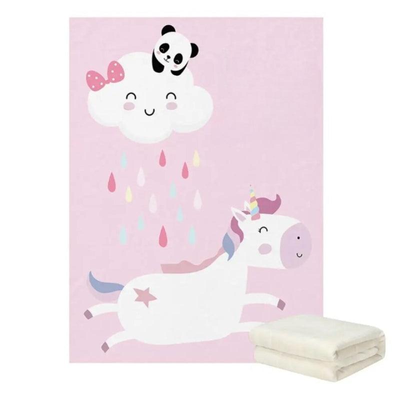Personalized Unicorn Panda Blanket