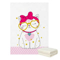 Cat Fleece Blanket Personalized Coral Throw for Pampered Pets