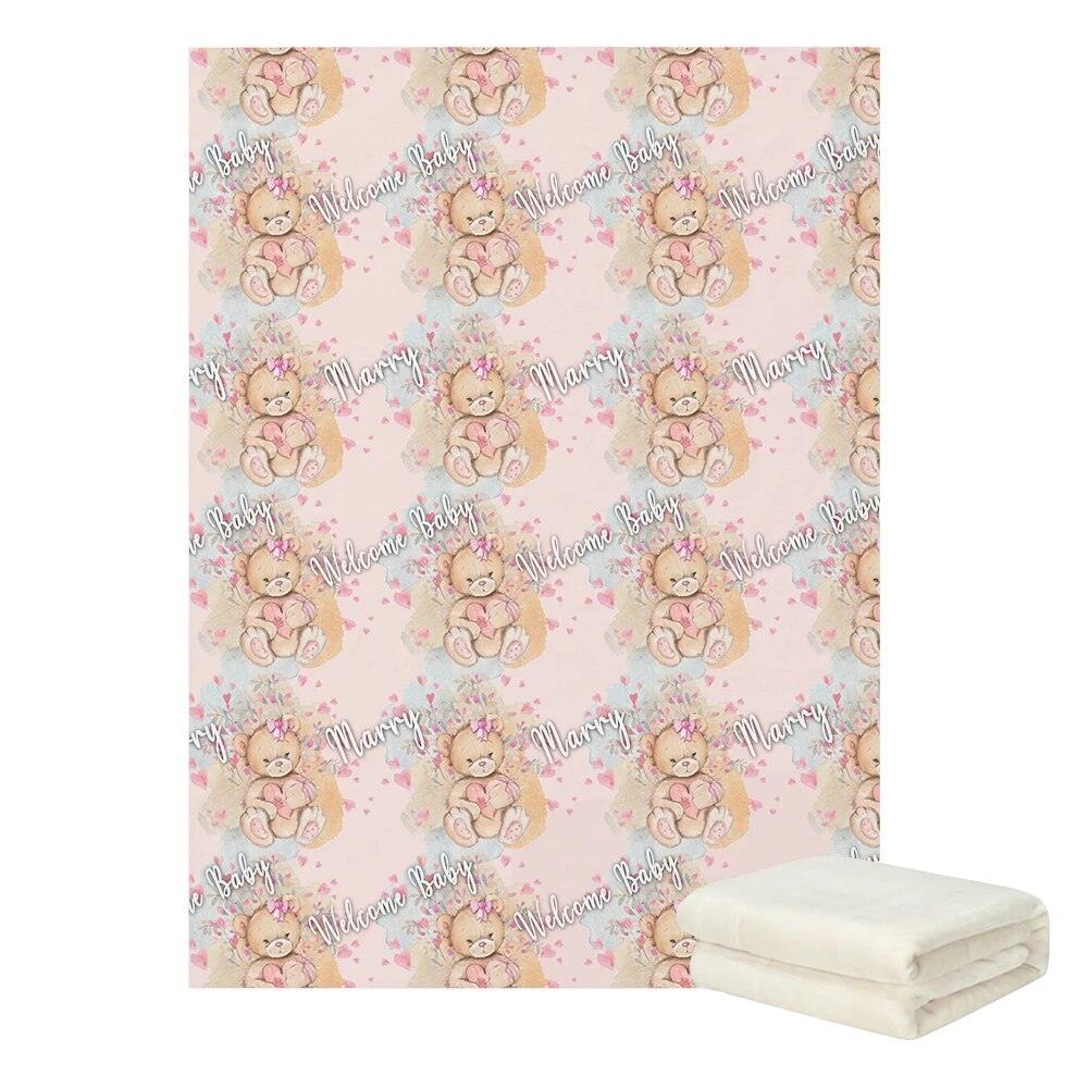 Bear Name Baby Blanket