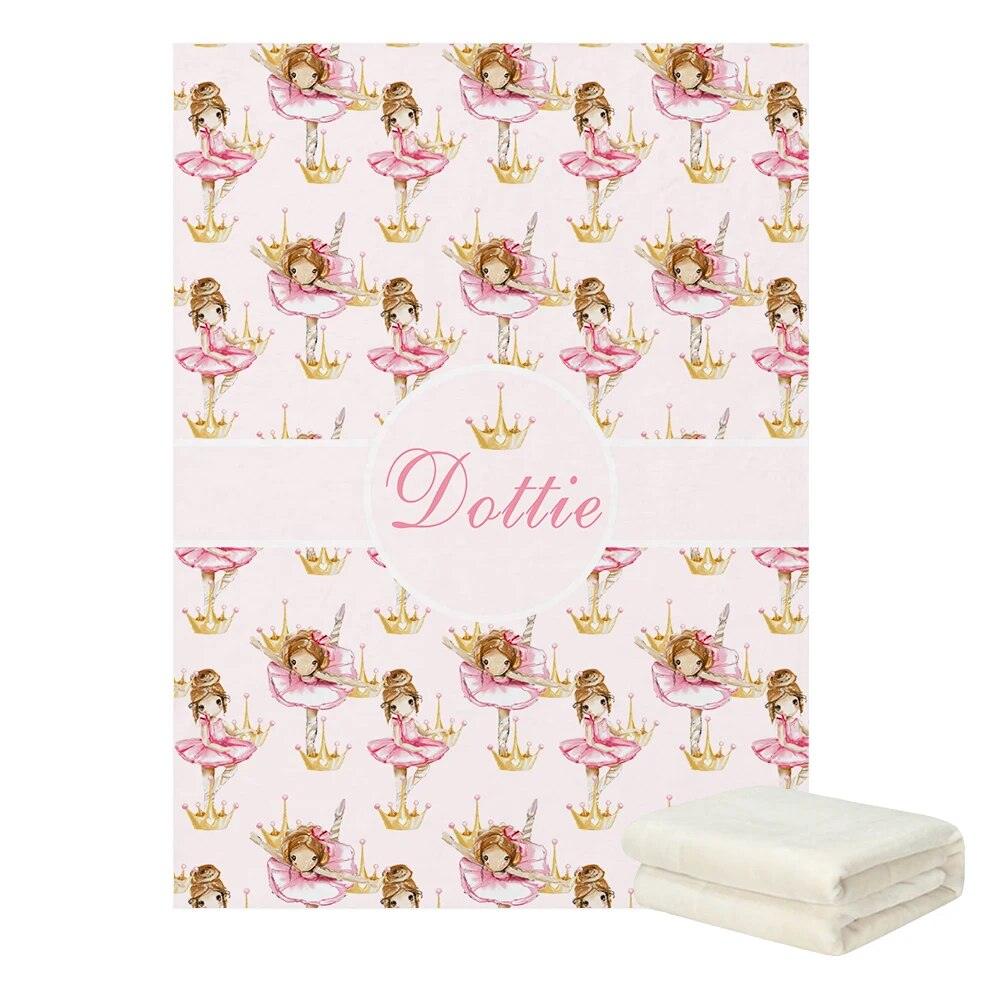 Personalized Ballet Kitten Blanket