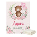 Floral Bear Name Blanket