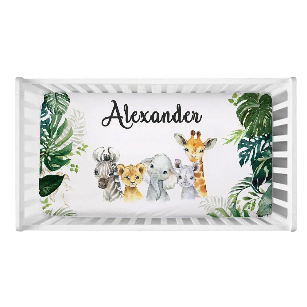 Custom Jungle Theme Baby Bedding