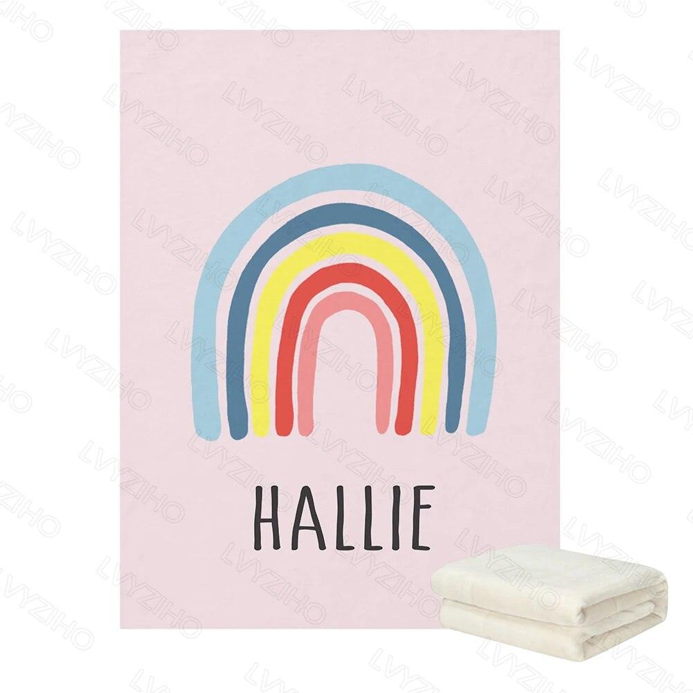 Personalized Llama Rainbow Blanket