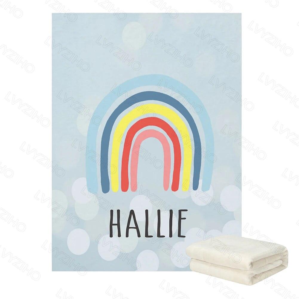 Personalized Llama Rainbow Blanket