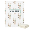 Personalized Rabbit Bear Blanket