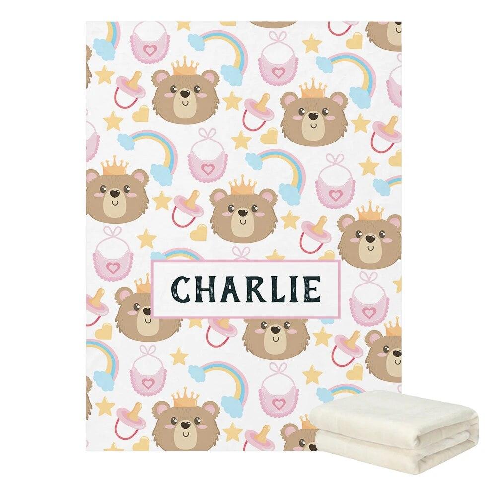 Personalized Rabbit Bear Blanket
